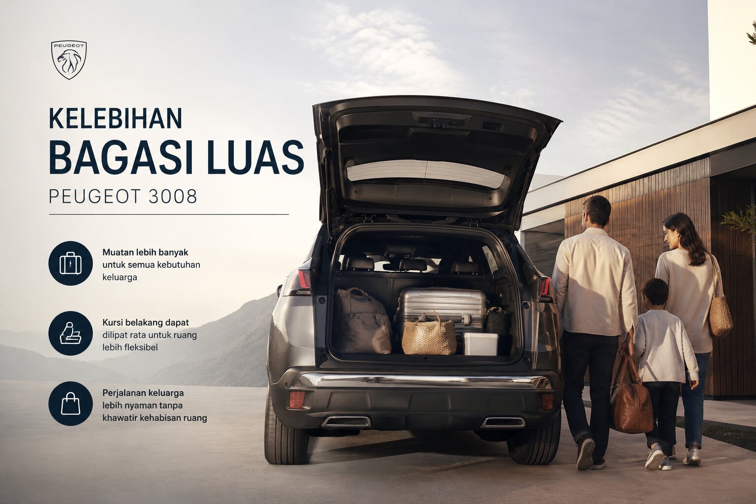 Ruang Bagasi Besar pada Peugeot 3008 dan Fungsinya bagi Mobilitas Keluarga Modern